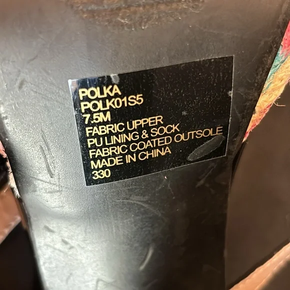 Betsey Johnson Polka Dot Pom Pom Sandal Heels Colorful Sz 7.5 - Picture 9 of 11